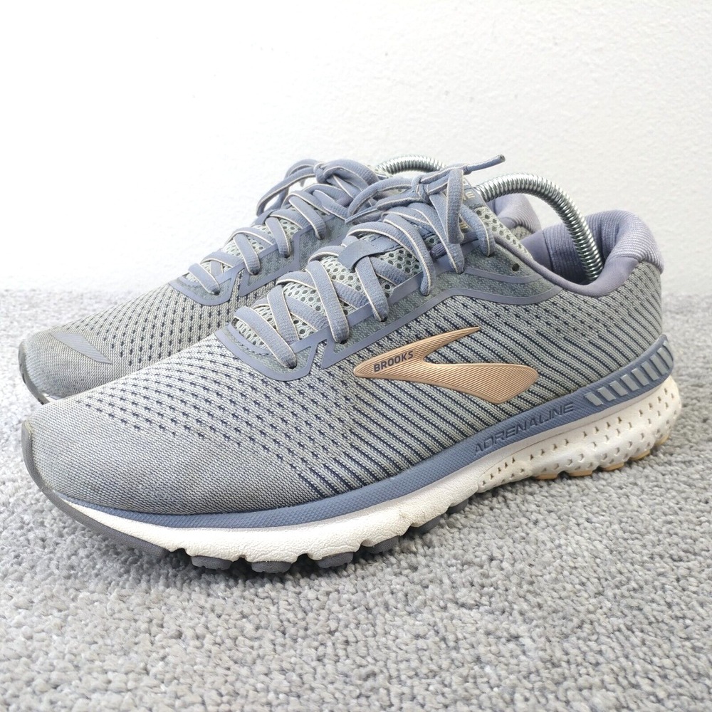Brooks Adrenaline GTS 20 Womens 10.5 Running Shoes Gray Trainers 1202961B073